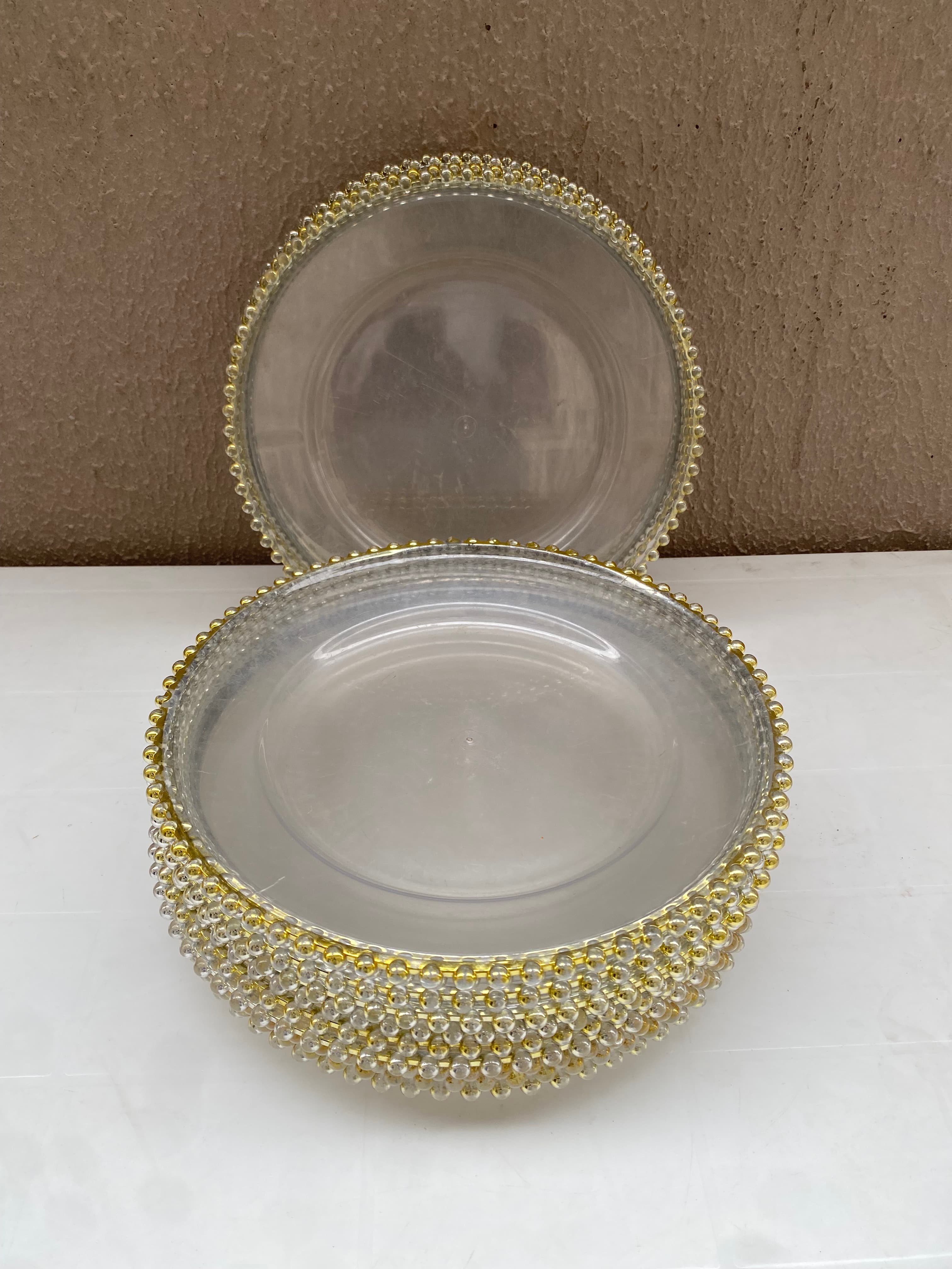 Beaded Charger Plates (per dozen)